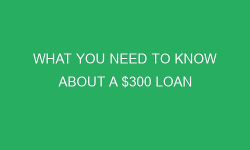 what you need to know about a 300 loan 47055 1 - What You Need to Know About a $300 Loan